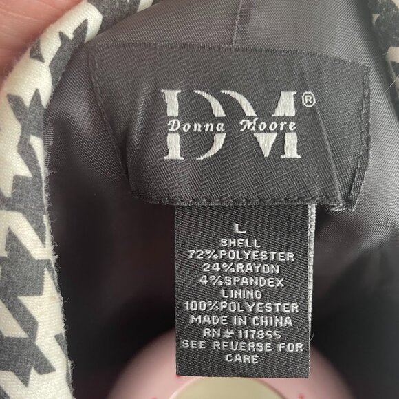 Women's black and white houndstooth Blazer, size Large - Picture 4 of 4